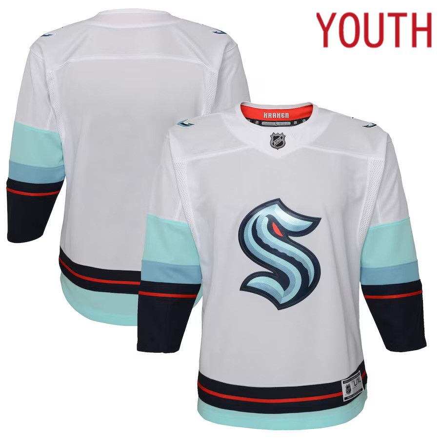 Youth Seattle Kraken White Away Premier NHL Jersey->winnipeg jets->NHL Jersey